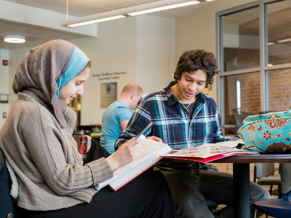 Winooski transfer students studying