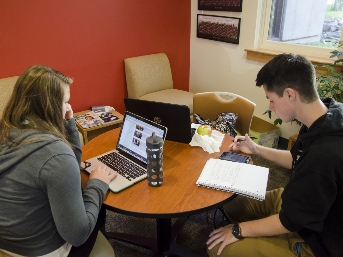 Students studying