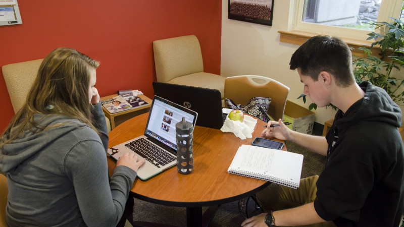 Students studying